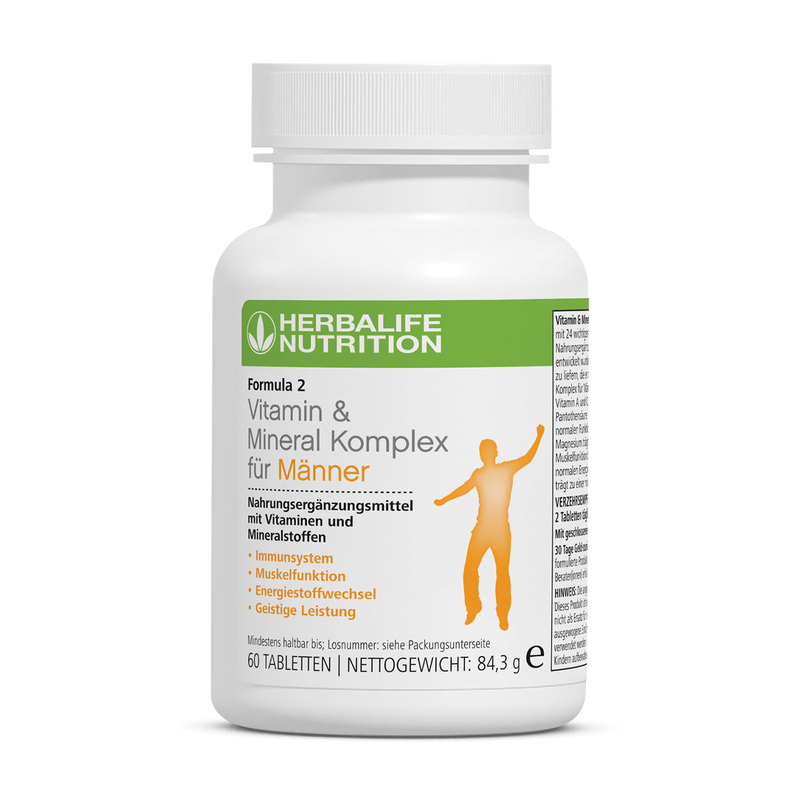 Herbalife Formula 2 Vitamin & Mineral Komplex für Männer 84,3g – Fit with Sebastian
