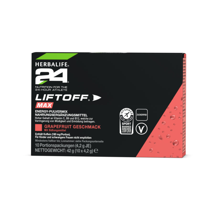 Herbalife H24 Liftoff Max Grapefruit – 10 Portionspackungen – Fit with Sebastian