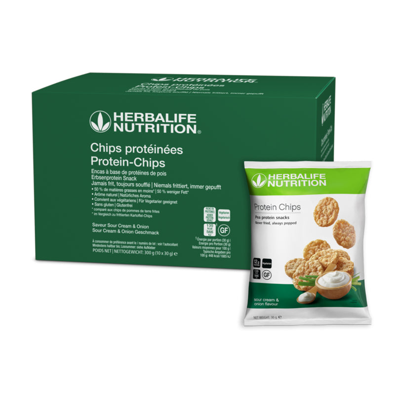 Herbalife Protein-Chips Sour Cream & Onion – 10×30g – Fit with Sebastian