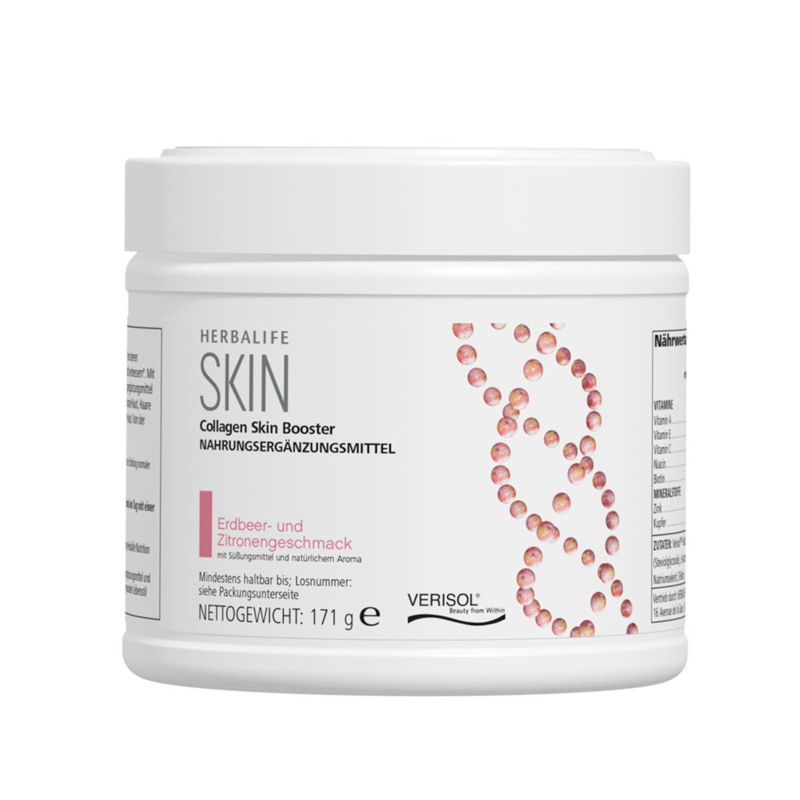 Herbalife SKIN Collagen Skin Booster Erdbeer- und Zitronengeschmack 171g – Fit with Sebastian