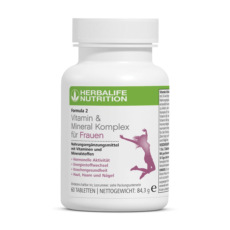 Herbalife Formula 2 Vitamin & Mineral Komplex für Frauen 84,3 g – Multivitaminpräparat